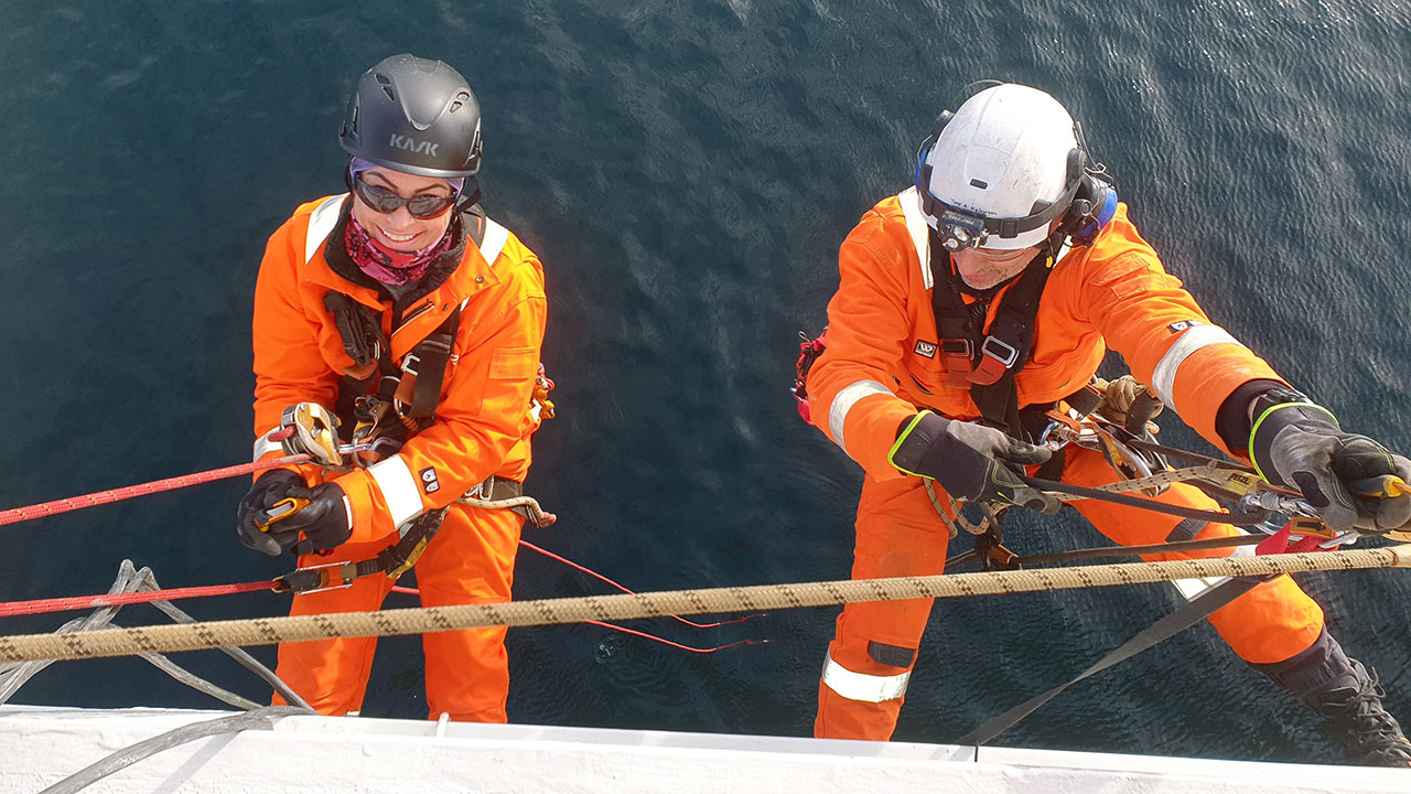 Two Rope Access Technicians working